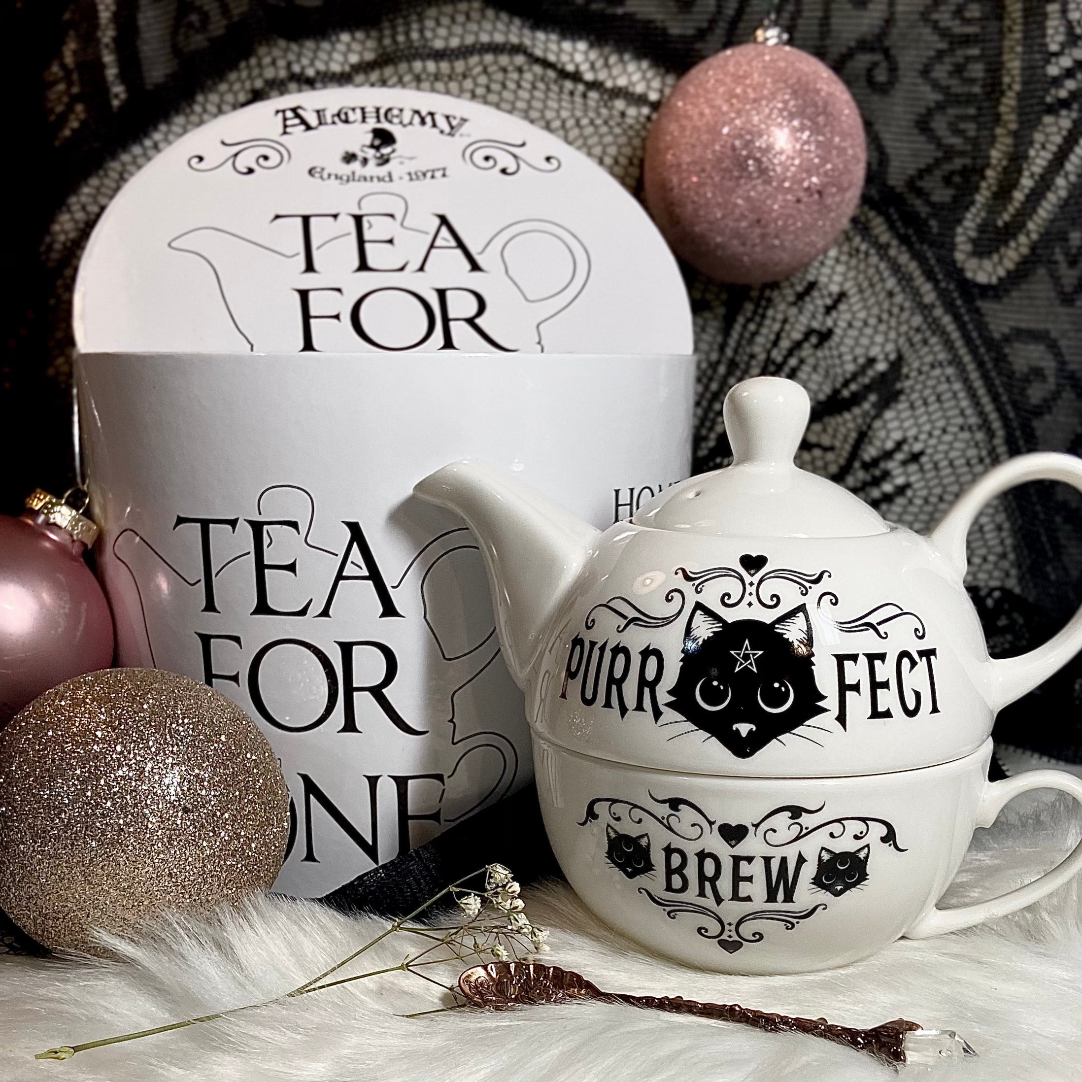 Purrfect Brew - Tea for One Set, Alchemy England Teapot